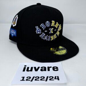 Born X Raised LA Dodgers Lakers New Era Fitted Hat Size 7 3/4